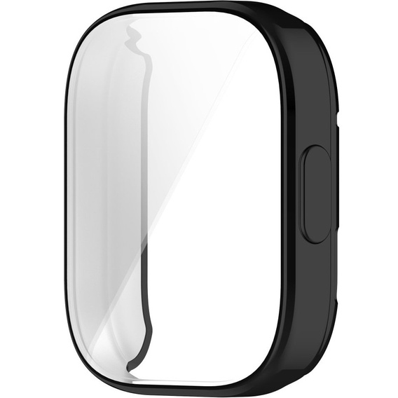 2w1 Etui Silikonowe z Osłoną na Ekran do Xiaomi Redmi Watch 3, Czarne