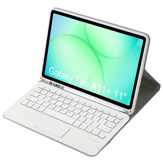 Etui z klawiaturą Bluetooth i touchpadem do Samsung Galaxy Tab A11+ – szare