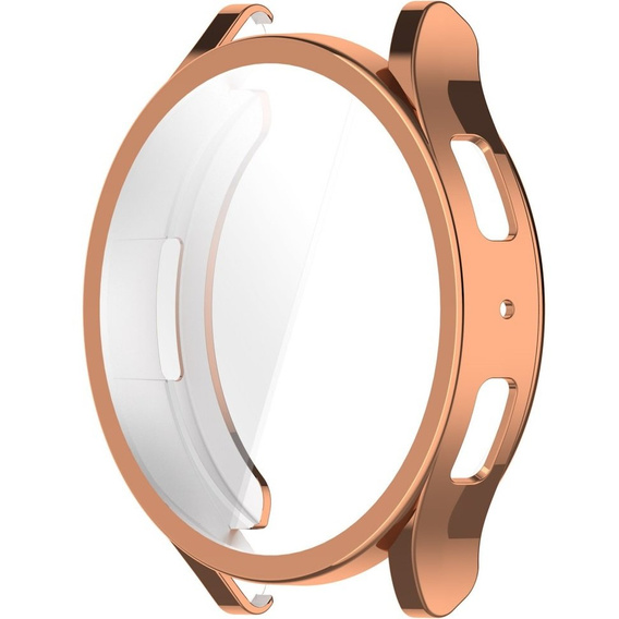 2w1 Etui z Osłoną na Ekran do Samsung Galaxy Watch 7 44mm, Różowe złoto