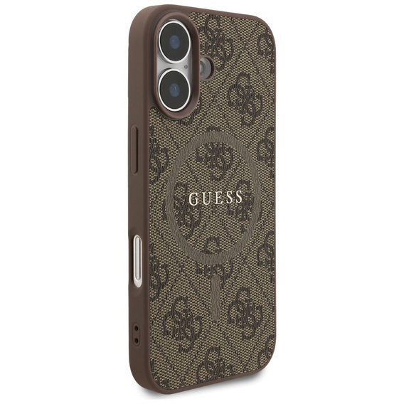 Etui GUESS do iPhone 17, 4G Ring Classic Logo, brązowe