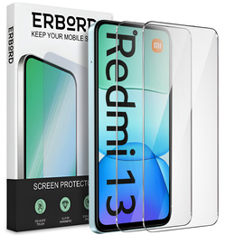 2x Szkło Hartowane do Xiaomi Redmi 13, ERBORD 9H Hard Glass, szybka