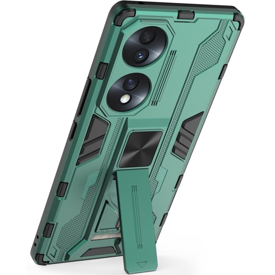 Etui do Honor 70 5G, Military kickstand, zielone