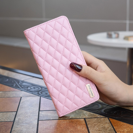 Etui z klapką do Samsung Galaxy A34 5G, Wallet, BINFEN COLOR, różowe