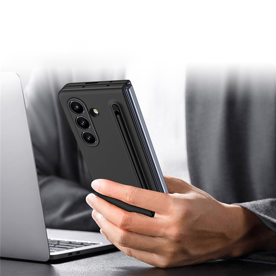 Etui ze szkłem i rysikiem do Samsung Galaxy Z Fold7 – czarne