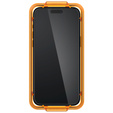 Szkło Hartowane z ramką do montażu SPIGEN Alm Glass FC do iPhone 15 Pro Max, Czarne (2 sztuki)