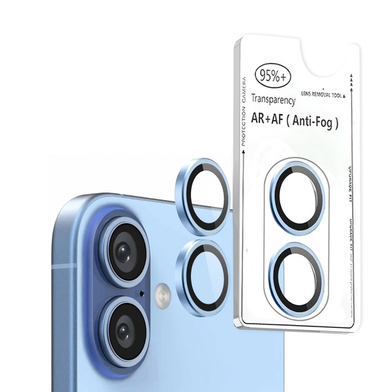 2x Szkło na aparat ERBORD OPTIK Pro do iPhone 17, niebieskie