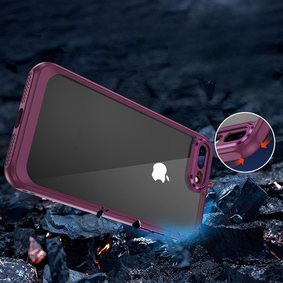 Etui do iPhone 7 Plus / 8 Plus, ERBORD Impact Guard, bordowe