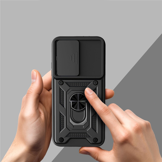 Etui pancerne do Oppo A6 Pro 5G, CamShield Slide, czarne