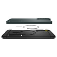 Etui Spigen do Samsung Galaxy S25 Edge, Tough Armor MagSafe, zielone + Szkło Hartowane 9H