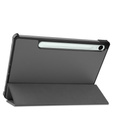 Etui do Samsung Galaxy Tab S10 Lite / S10 FE / S9 FE, Tri-fold, z miejscem na rysik, szare