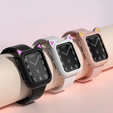 Etui Silikonowe do Apple Watch 4/5/6/SE 44mm, Kocie Uszy, Różowe