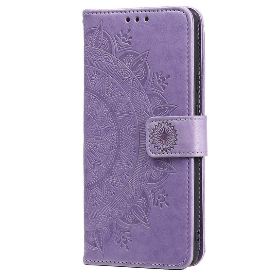 Etui z klapką do Realme C35, Mandala, fioletowe