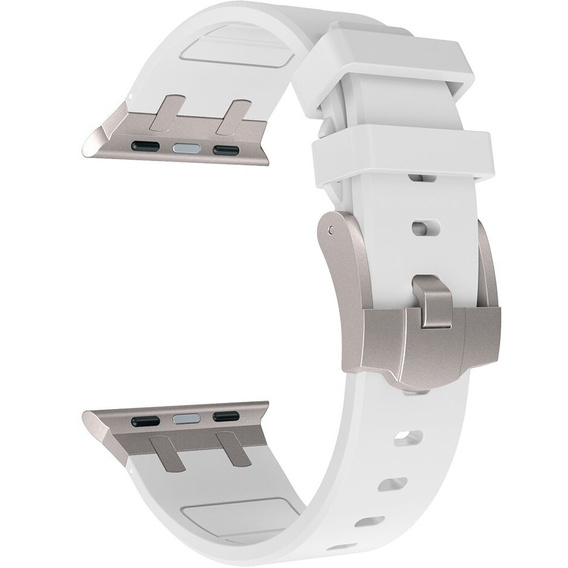 Pasek Silikonowy do Apple Watch 1/2/3/4/5/6/7/8/9/10/11/SE Ultra 1/2/3 42/44/45/46/49mm, Biały