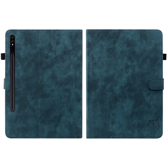 Etui do Samsung Galaxy Tab S9, Wallet Pen Slot, niebieskie