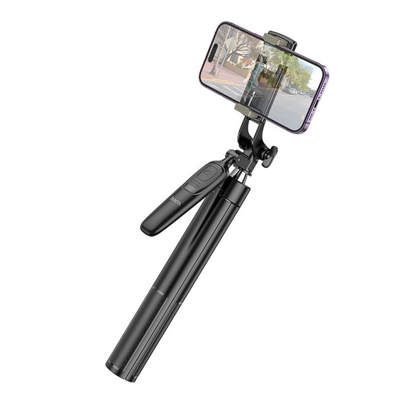 Długi 157cm Selfie stick tripod statyw uchwyt na telefon - Hoco K19 - Pilot Bluetooth 4.0