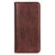 Etui do Samsung Galaxy A56 5G, Wallet Litchi Leather, brązowe