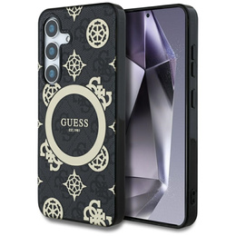 Etui GUESS do Samsung Galaxy S25, Magnetic IML Peony, czarne