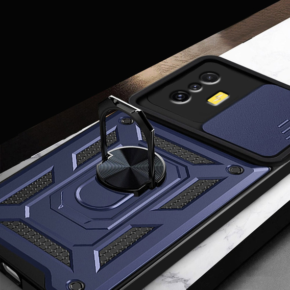Etui pancerne do Xiaomi Poco F4 GT, CamShield Slide, granatowe