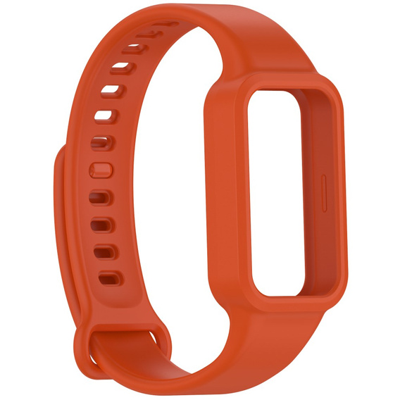 3x Pasek Silikonowy do Xiaomi Smart Band 9 Active / Xiaomi Redmi Band 3, Pomarańczowy, Jasny Zielony, Biały