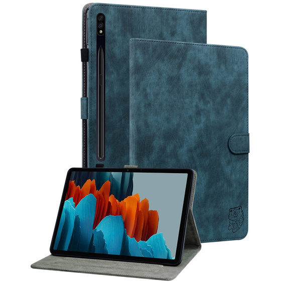 Etui do Samsung Galaxy Tab S9, Wallet Pen Slot, niebieskie