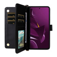 Etui z klapką do Xiaomi Poco M7 Pro 5G, Crossbody Leather Wallet, czarne