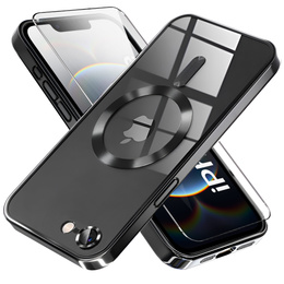 Etui do iPhone 16E, Electro MagSafe, czarne + Szkło na ekran