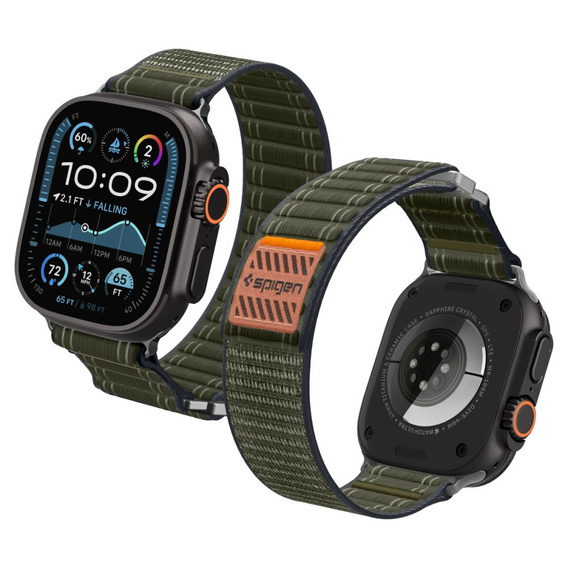 Pasek Spigen WBF0 Band do Apple Watch 1/2/3/4/5/6/7/8/9/10/11/SE/Ultra 1/2/3 42/44/45/46/49mm – Zielony