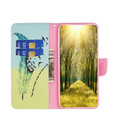 Etui z klapką do Oppo A79 5G, Wallet, Feather niebieskie / żółte
