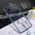 Etui do Oppo Reno8 T 4G, Glitter Flower, niebieskie