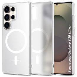 Etui do Samsung Galaxy S25 Ultra, matowe, kompatybilne z MagSafe – białe