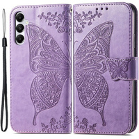 Etui z klapką do Samsung Galaxy A05s, Butterfly, fioletowe