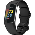 Pasek silikonowy do Fitbit Charge 5, Czarny