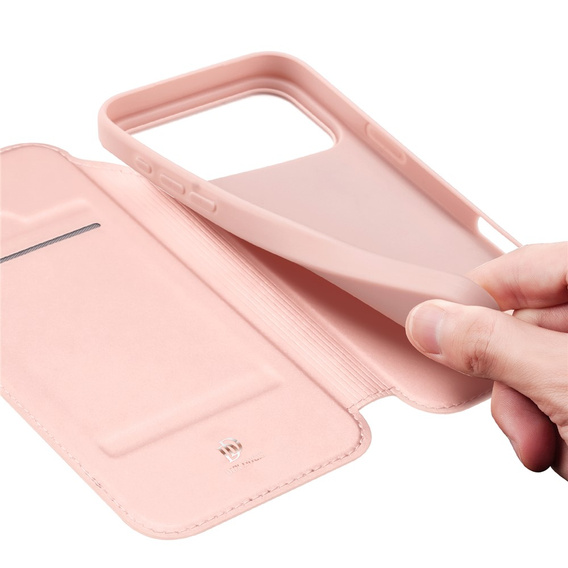 Etui z klapką Dux Ducis do iPhone 17 Pro Max, Skin Pro, różowe