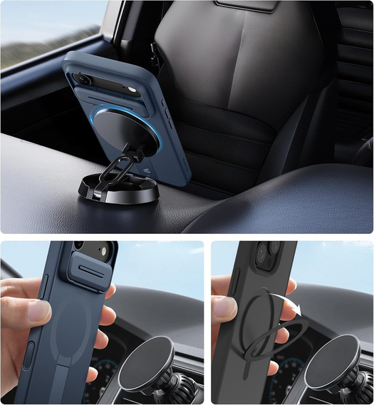 Etui do iPhone Air, Suritch Shockproof, do MagSafe – niebieskie
