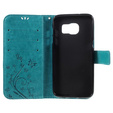 Etui z klapką do Samsung Galaxy S7 Edge, Butterfly, niebieskie