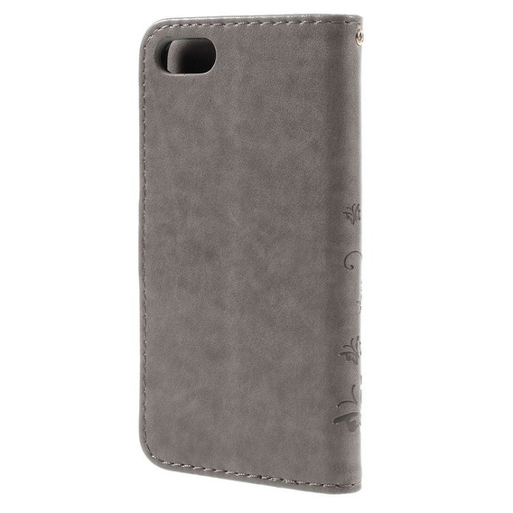 Etui z klapką do iPhone 7/8/SE 2020/SE 2022, Butterfly, szare