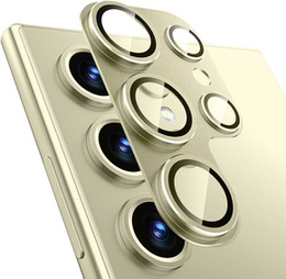 2x Osłona ze szkłem na obiektyw do Samsung Galaxy S24 Ultra, ERBORD, złota