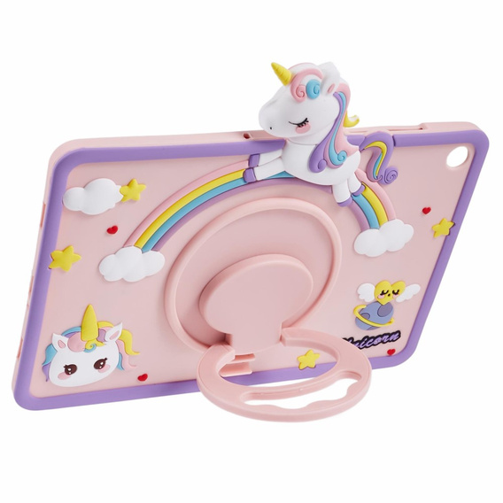 Etui silikonowe z podstawką – Samsung Galaxy Tab A11 Plus / A9 Plus - różowe