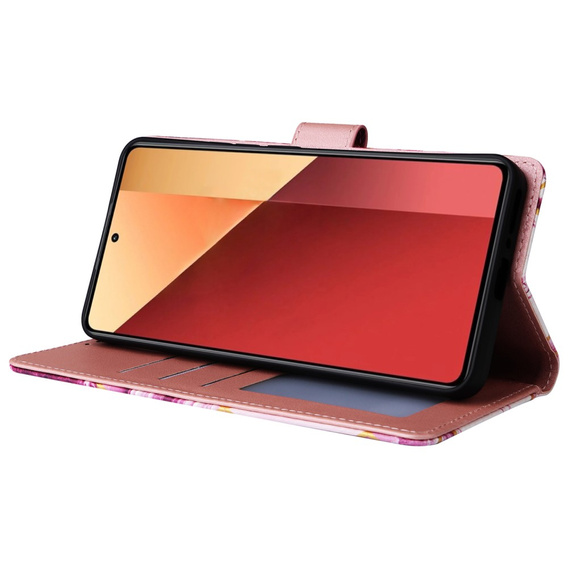Etui z klapką do Xiaomi Redmi Note 13 Pro 4G / Xiaomi Redmi Note 14S / Xiaomi Poco M6 Pro 4G, Wallet, Marble fioletowe