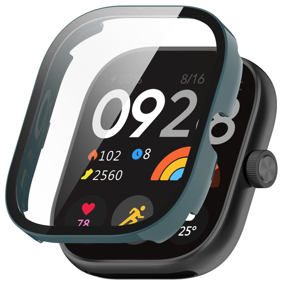 2w1 Etui + Szkło Hartowane do Xiaomi Redmi Watch 4, Zielone