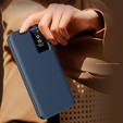 Etui do Samsung Galaxy S25 Edge – Smart View z kieszenią na kartę, niebieskie