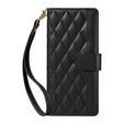 Etui z klapką do Honor 400 Pro 5G, Crossbody Leather Wallet, czarne