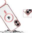 Etui do iPhone 17, Electro MagSafe, różowe + Smycz