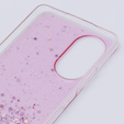 Etui do Oppo A58 4G, Glittery, różowe