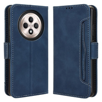 Etui z klapką do Oppo Reno 12FS / 12F, Card Slot, granatowe