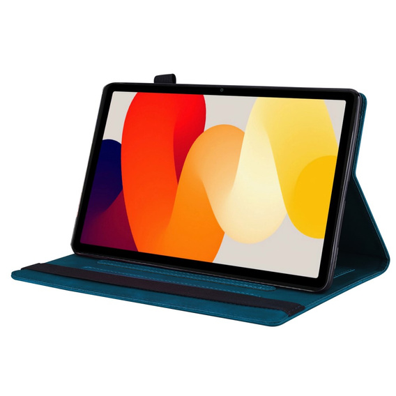 Etui z klapką i kieszonkami na karty do Xiaomi Redmi Pad 2 - Niebieskie