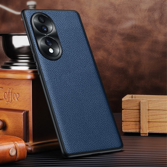 Etui skórzane do Honor 70 5G, Obudowa leather hybrid Case, Niebieskie
