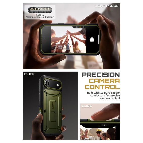 Etui Supcase do iPhone Air, Unicorn Beetle Pro, Guldan