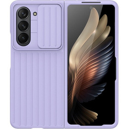 Etui PC Case do Samsung Galaxy Z Fold5 5G, z ochroną aparatu, fioletowe