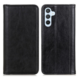 Etui z klapką do Samsung Galaxy S25 FE, Split Leather, czarne